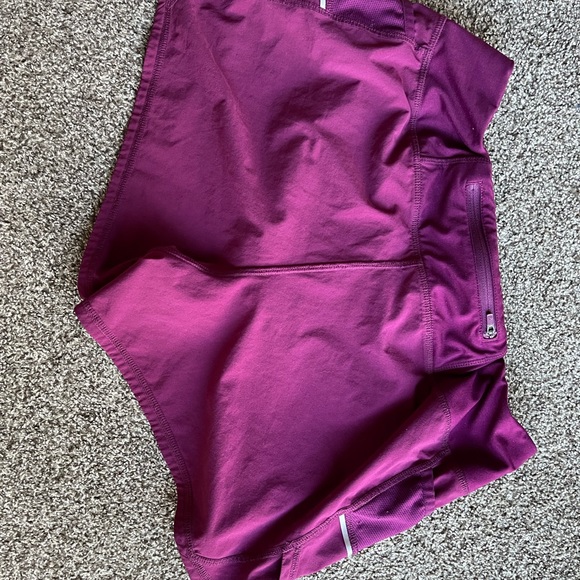 Purple Athleta Athletic Shorts with Liner - Picture 2 of 3
